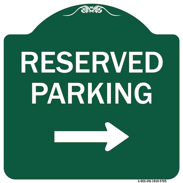 Signmission Reserved Parking 2 Heavy-Gauge Aluminum Architectural Sign, 18" x 18", GW-1818-9765 A-DES-GW-1818-9765 - main